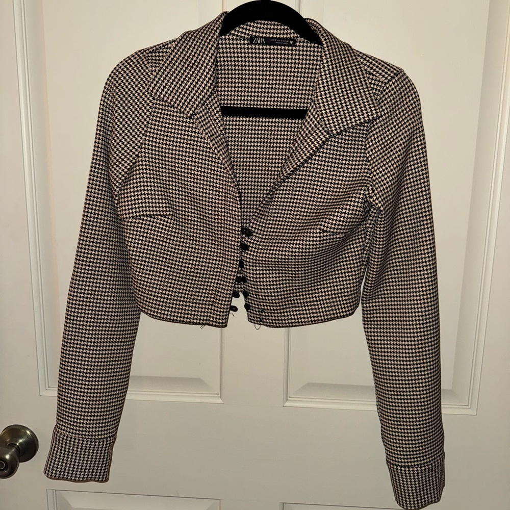 Zara Button-down Crop Top